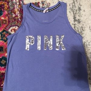 Victoria’s Secret Pink Lilac Sequin Tank Top